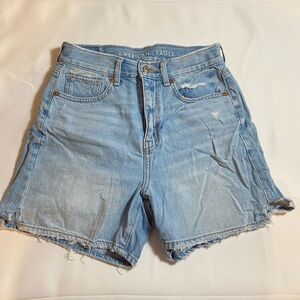 American Eagle mid length shorts; light wash